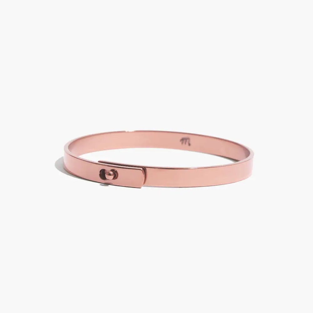 Madewell Glider Bangle in Rose Gold Color